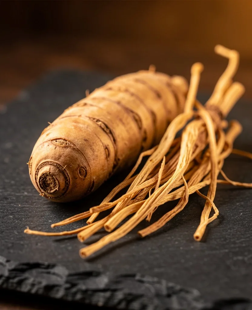 Raw botanical roots and natural supplement ingredients